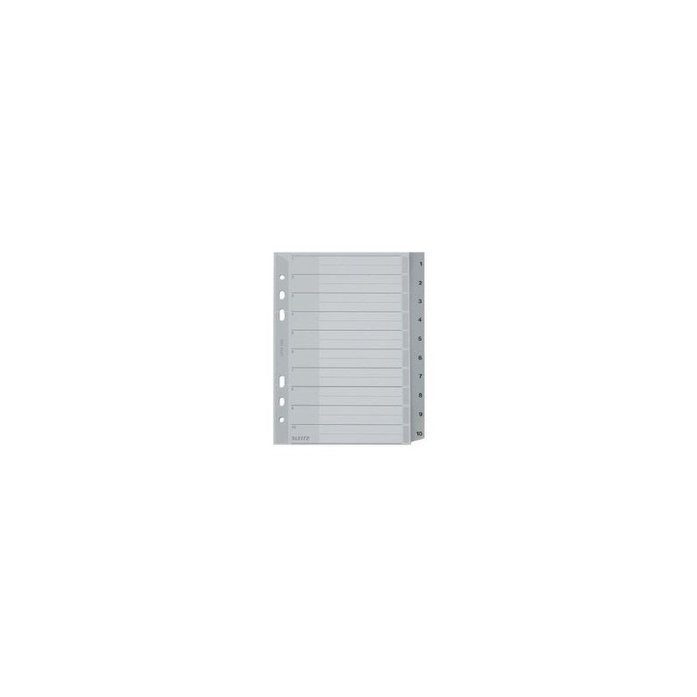LEITZ Intercalaires en plastique, numéroté, format A5,1-10