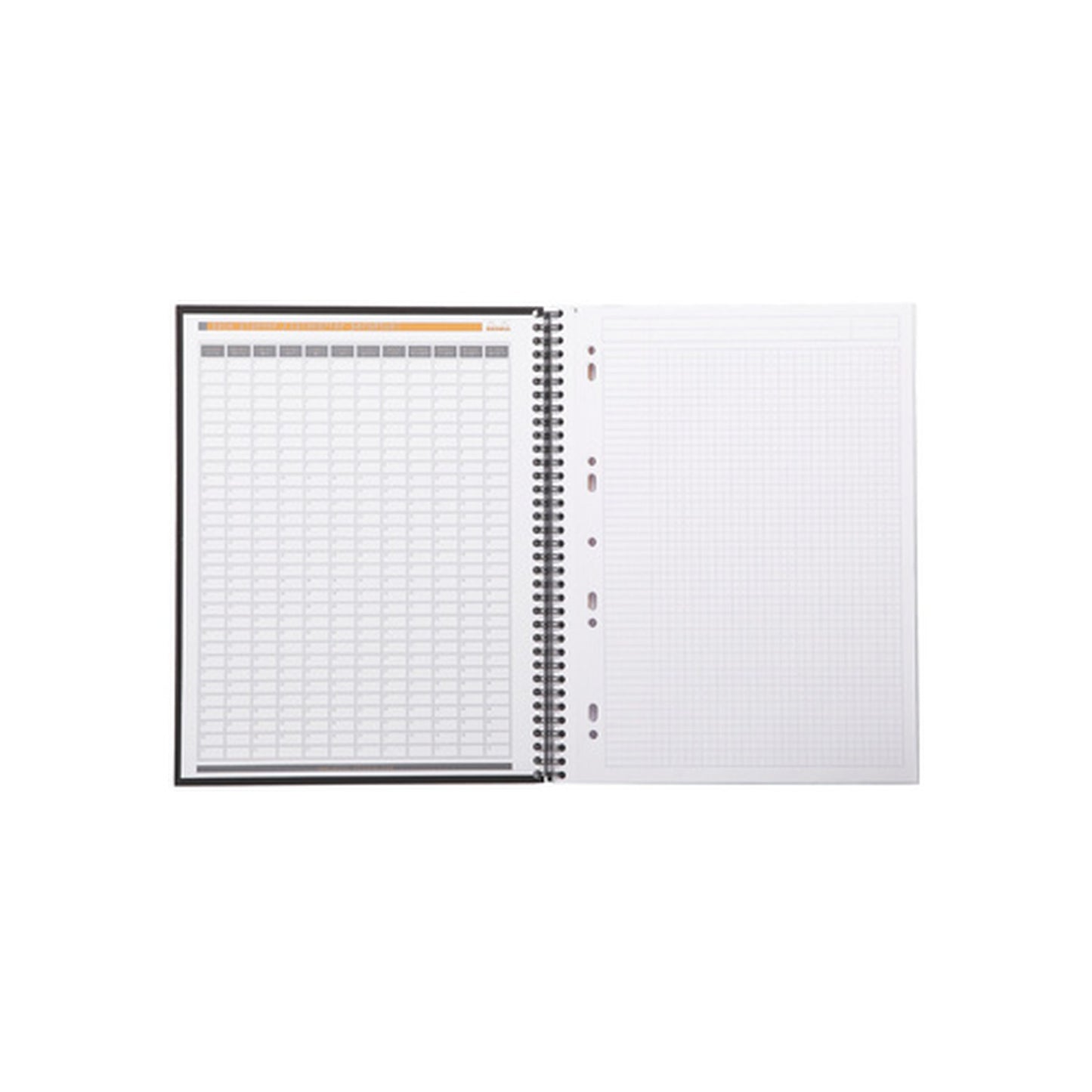 RHODIA Cahier à spirale "Note Book", A4+, quadrillé 5x5,noir