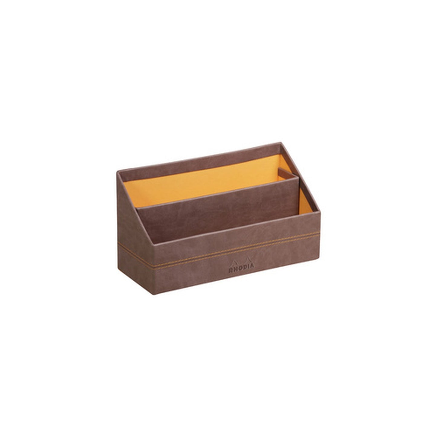 RHODIA Porte-courrier, en simili cuir, chocolat