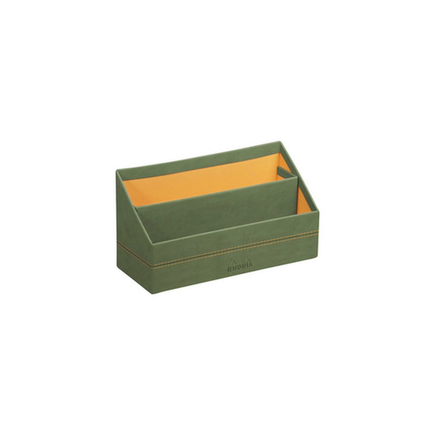 RHODIA Porte-courrier, en simili cuir, sauge