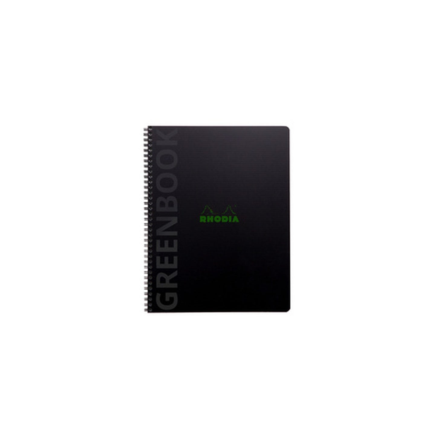 RHODIA Cahier à spirale GREENBOOK, A4+, quadrillé, noir