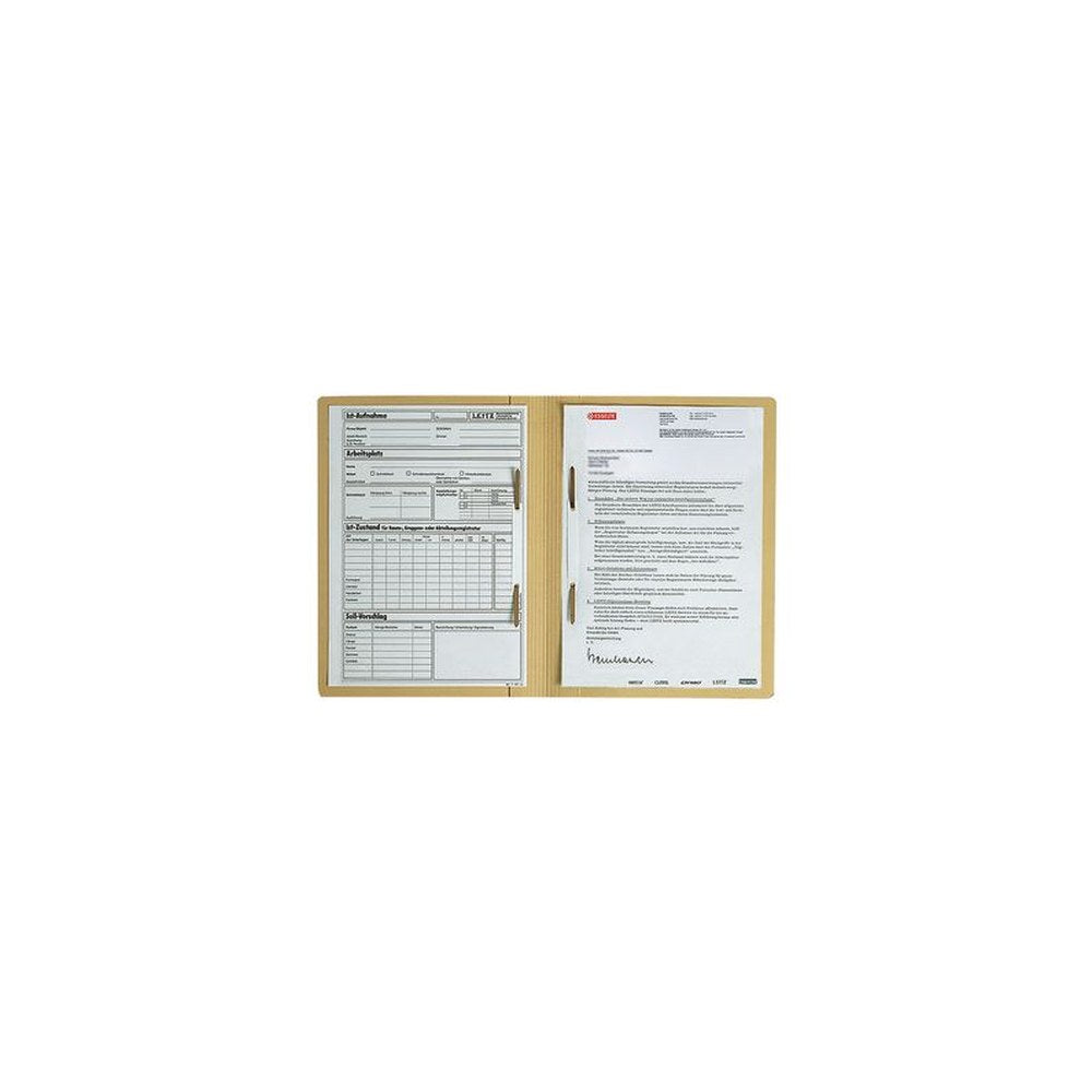 LEITZ Chemise double pli, carton manila, format A4, chamois x50