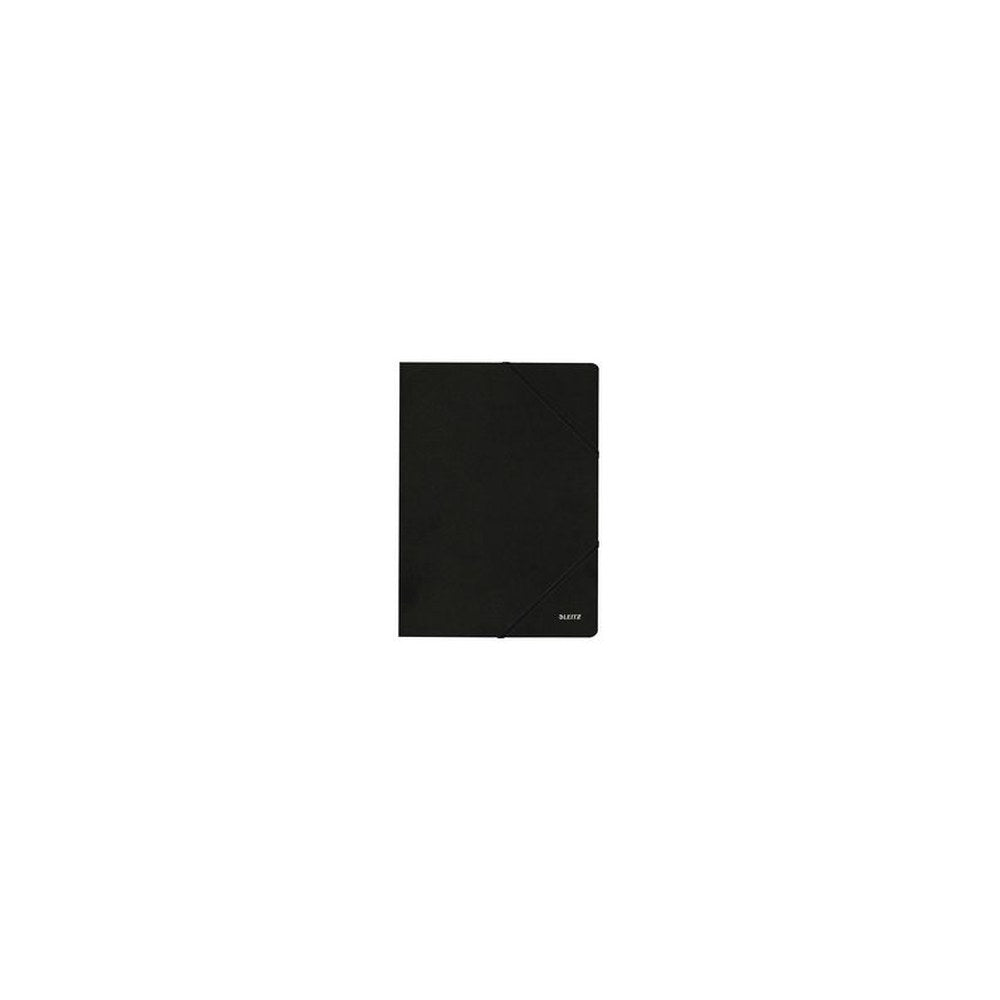 LEITZ Chemise à élastique, format A4, carton, noir