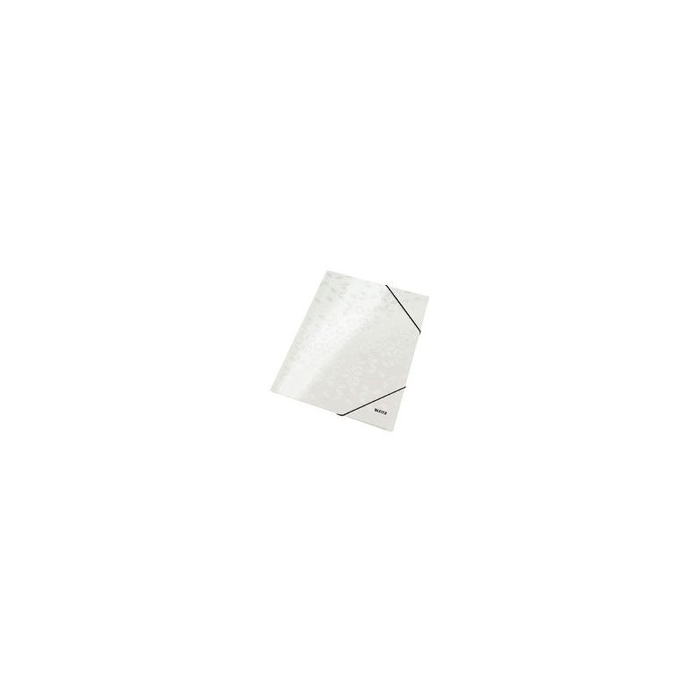 LEITZ Chemise à élastique WOW, A4, carton, blanc perle