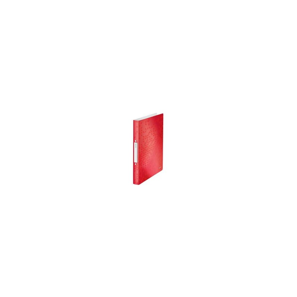 LEITZ Classeur à anneaux WOW, A4, PP, 2 anneaux, rouge