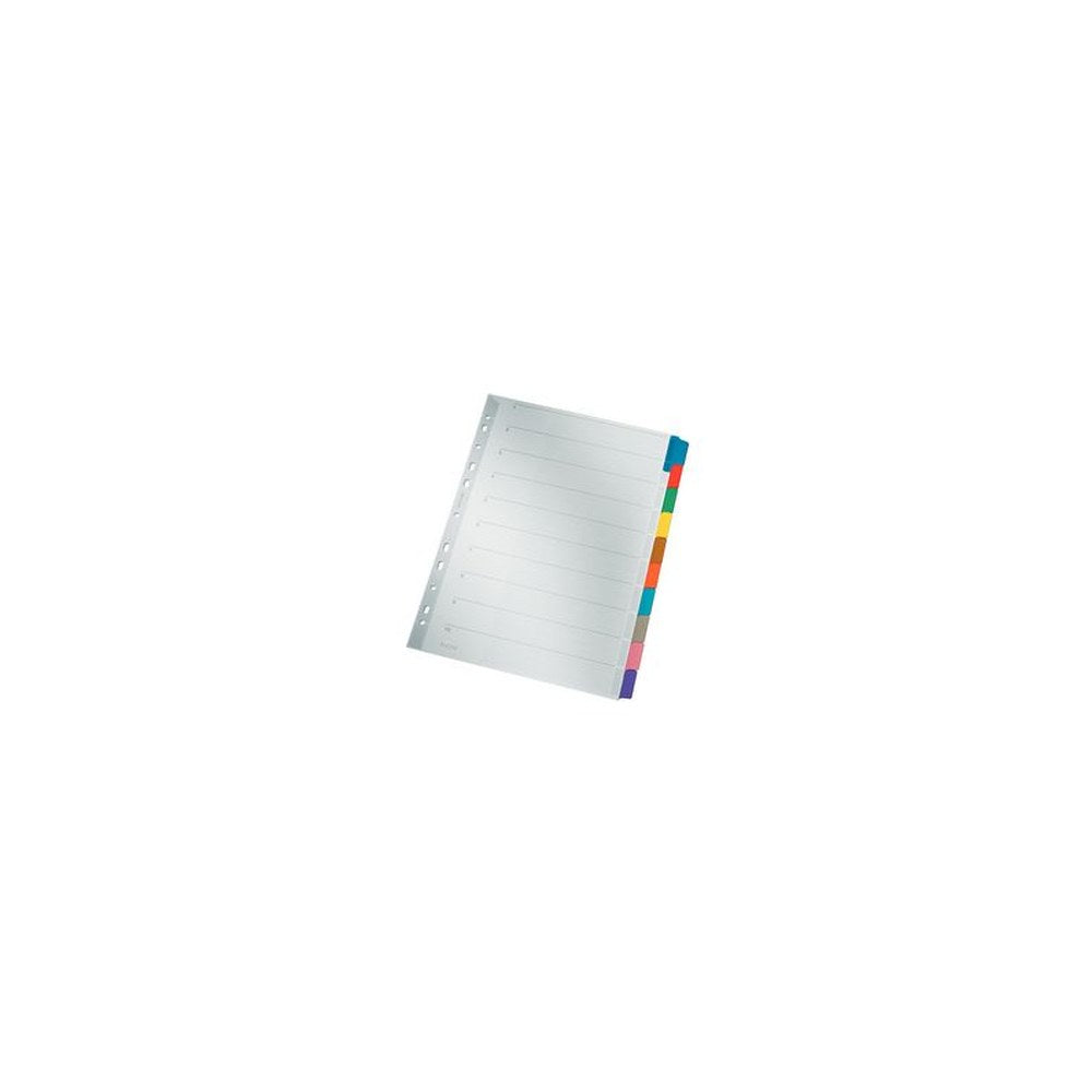 LEITZ Intercalaires en carton mylar, blanc, A4, gris, 10