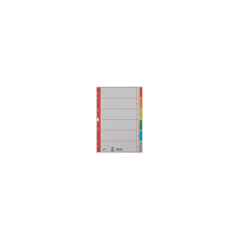 LEITZ Intercalaires en carton extra solide, blanc, A4, 10