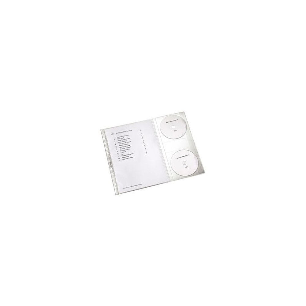 LEITZ Pochette perforée avec rabat CD, A4, PP, 0,12 mm,