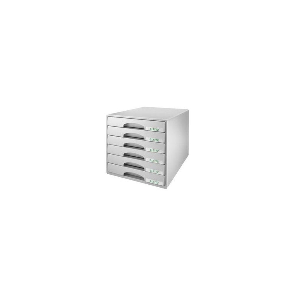 LEITZ Module de classement Plus, 6 tiroirs, gris