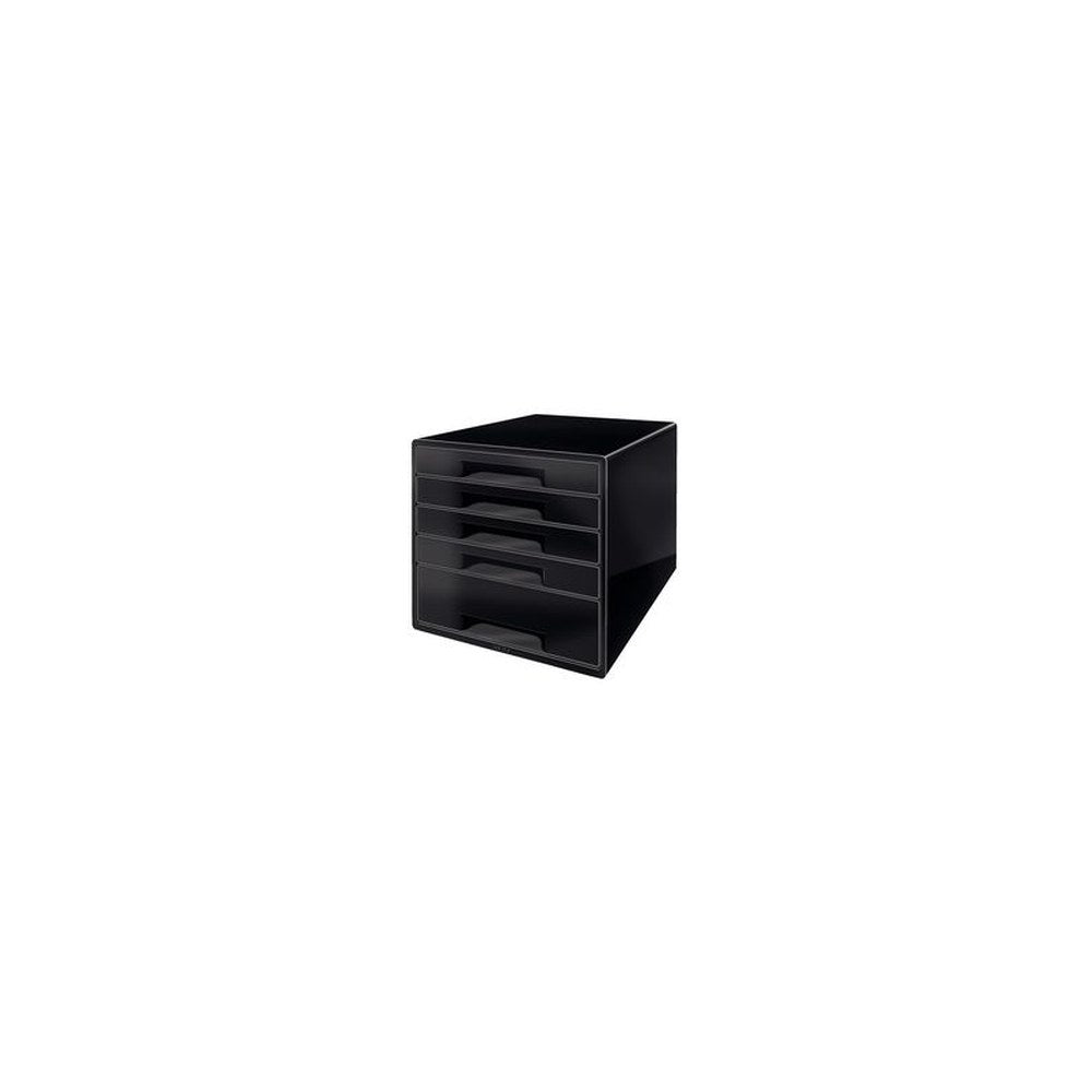 LEITZ Bloc de classement WOW CUBE, 5 tiroirs, noir/gris