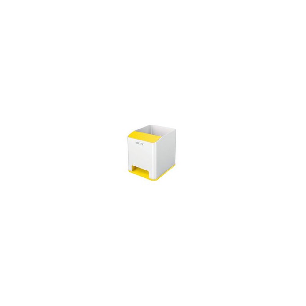 LEITZ Pot à crayons Sound WOW Duo Colour, jaune