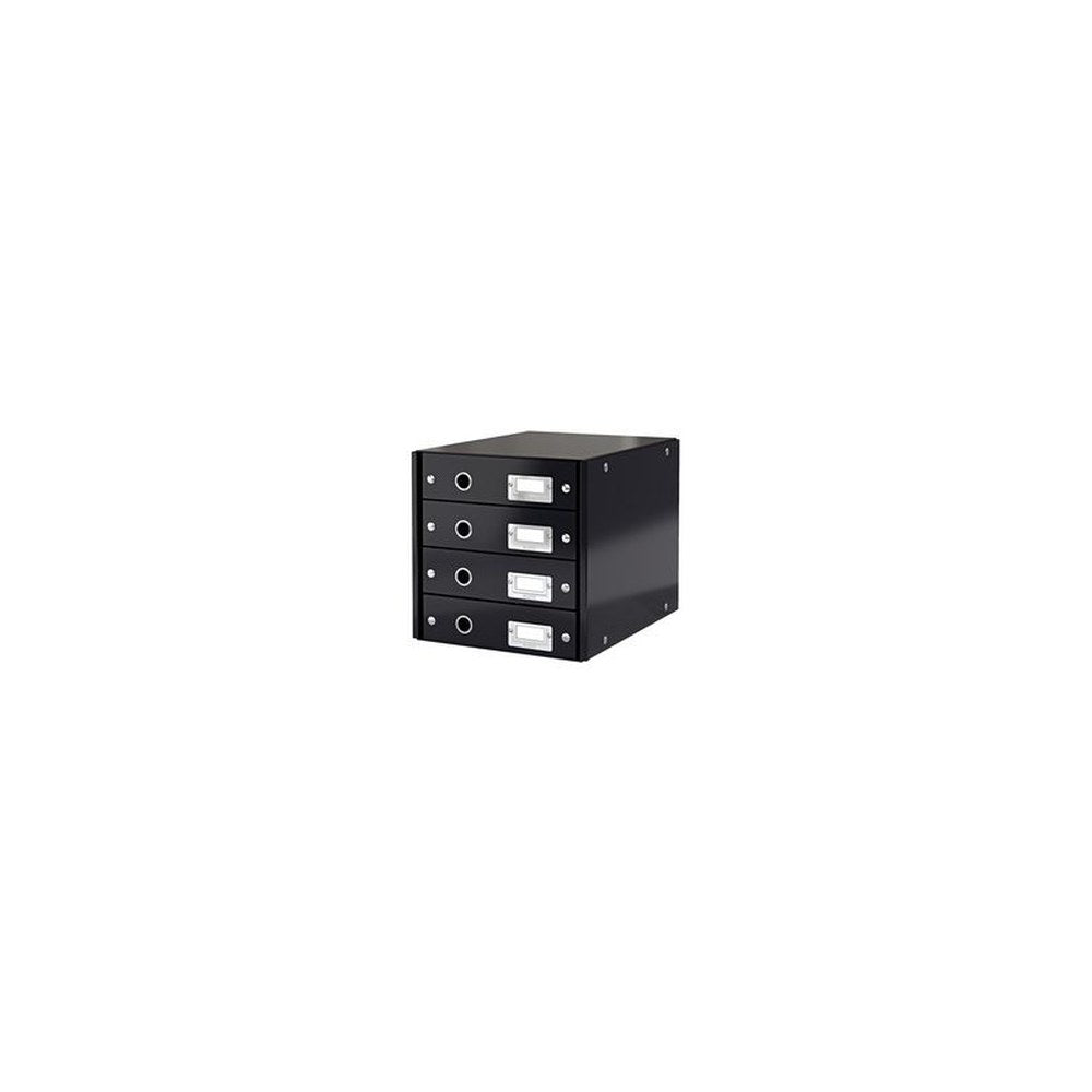 LEITZ Bloc de classement Click & Store WOW, 4 tiroirs, noir