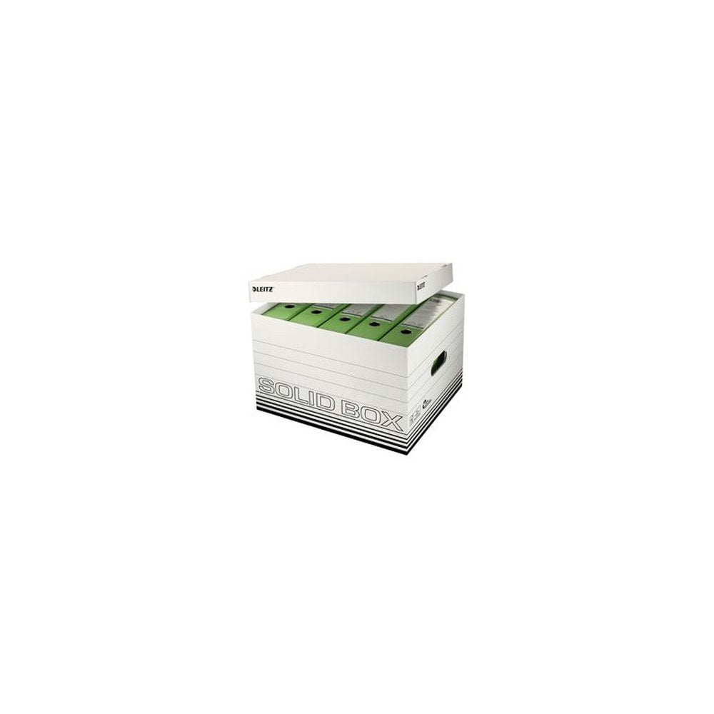 LEITZ Caisse à archives/ de tansport Solid, blanc/noir x10