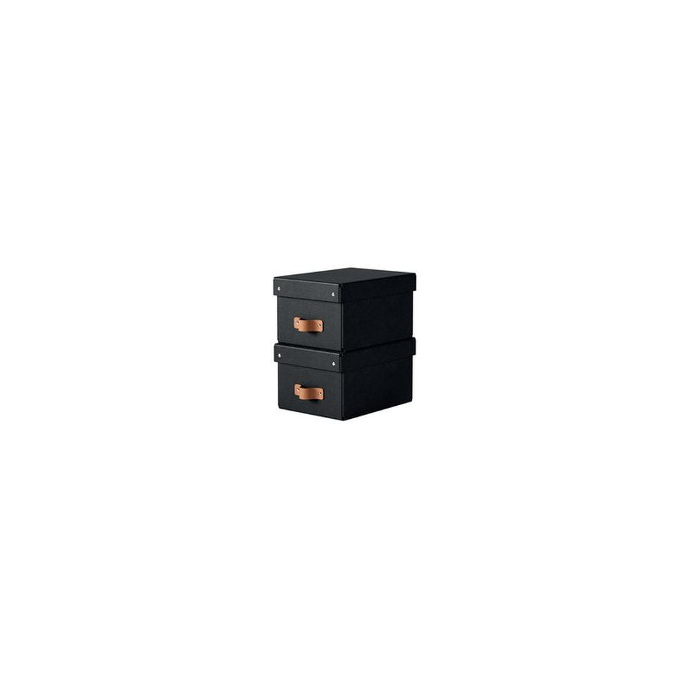 LEITZ Boîte de rangement Puro, carton, 7 L, set de 2, noir