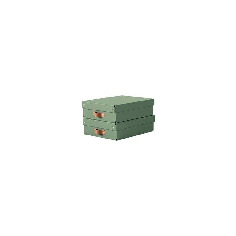 LEITZ Boîte de rangement Puro, carton, 8 L, set de 2, vert