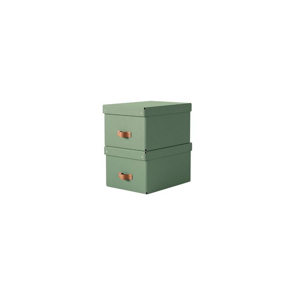 LEITZ Boîte de rangement Puro, carton, 17 L, set de 2, vert