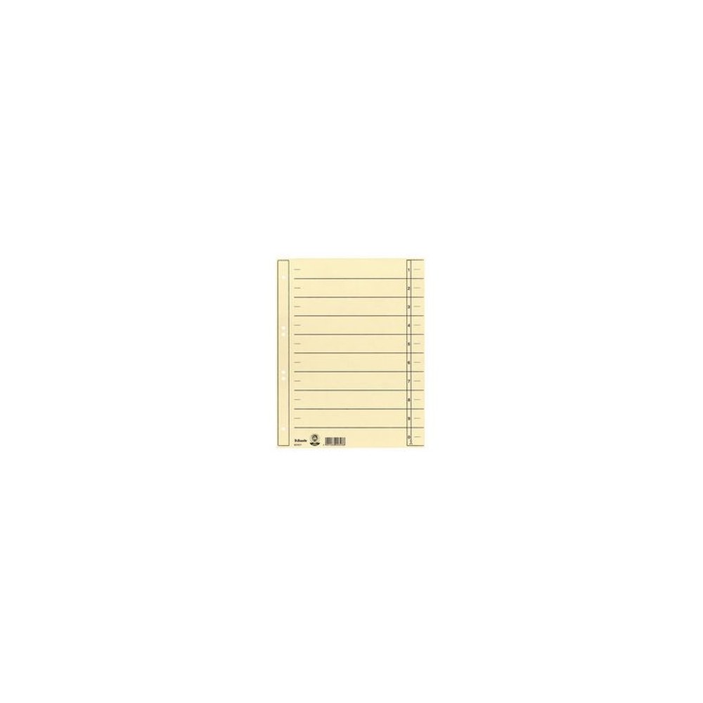 Esselte Intercalaires carton, A4 extra large, chamois