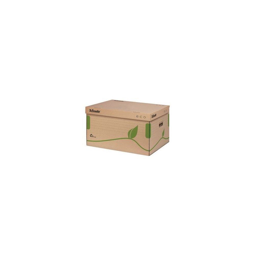 Esselte Container d'archives à couvercle ECO, marron x10
