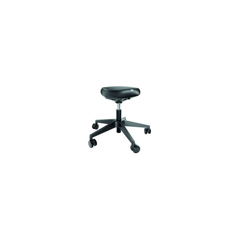 LEITZ Tabouret Ergo, roulettes et assise confortable, noir