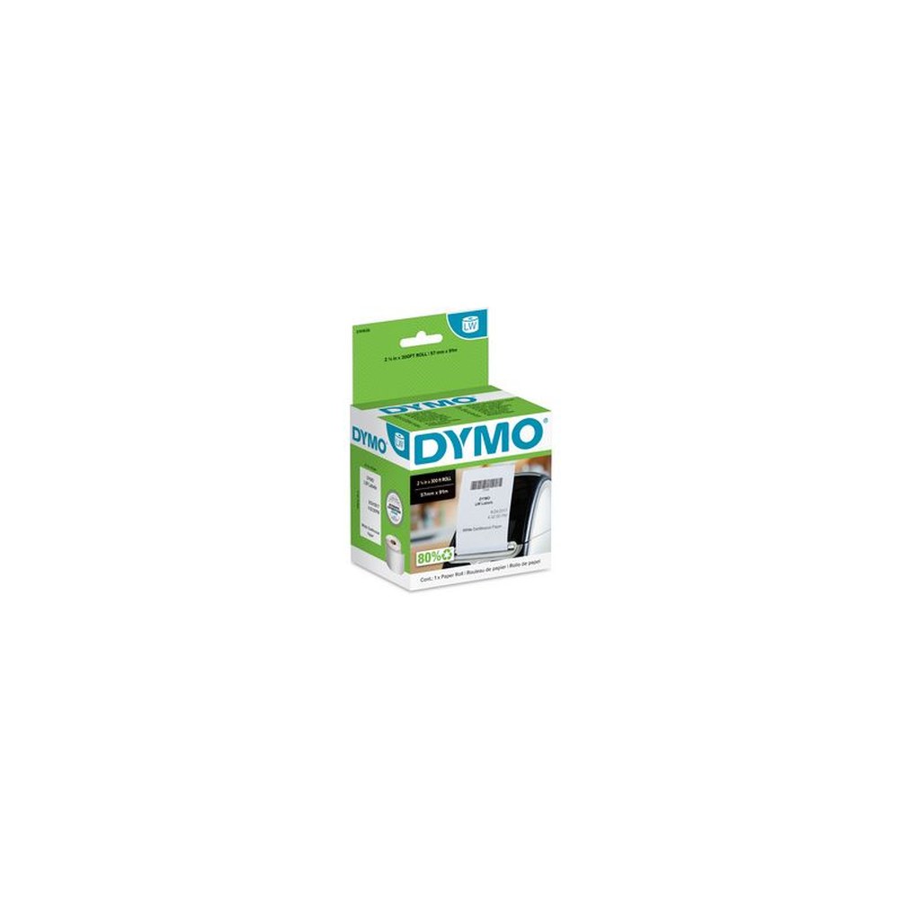DYMO Etiquettes pour reçus LabelWriter, 57 mm x 91 m, blanc
