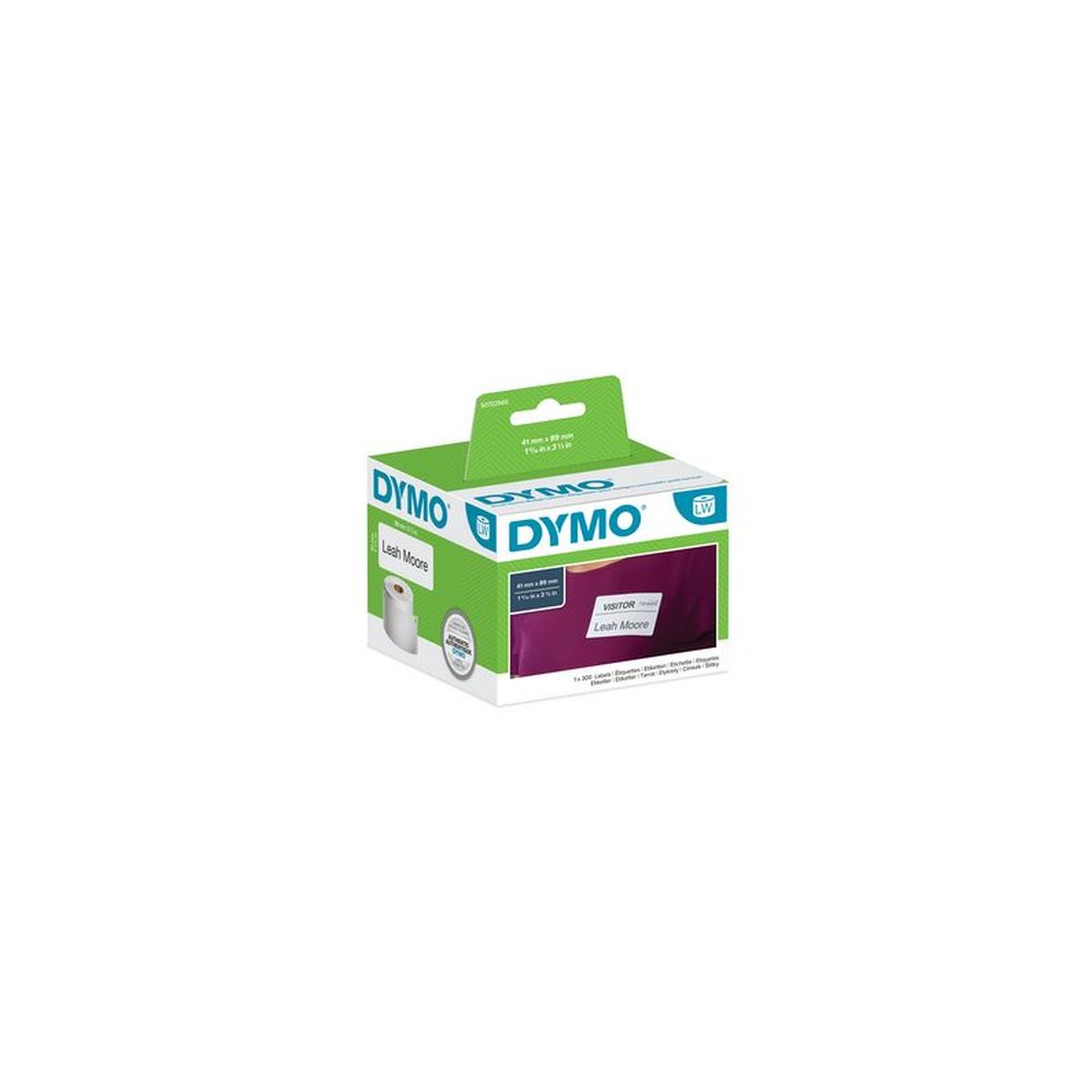 DYMO Étiquette pour badge nominatif, 89 x 41 mm, blanc