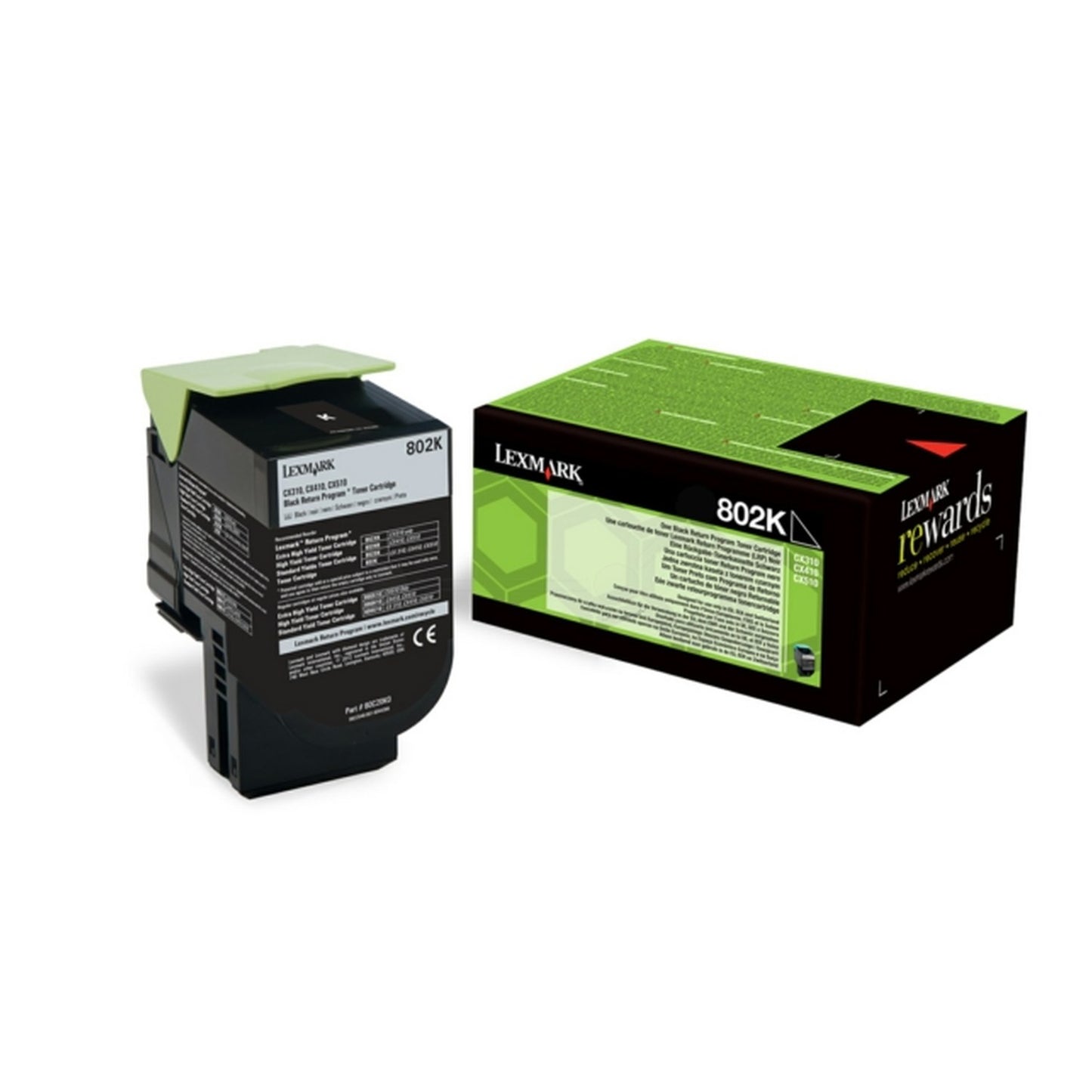 Toner d'origine Lexmark 80C20KE / 802KE - noir