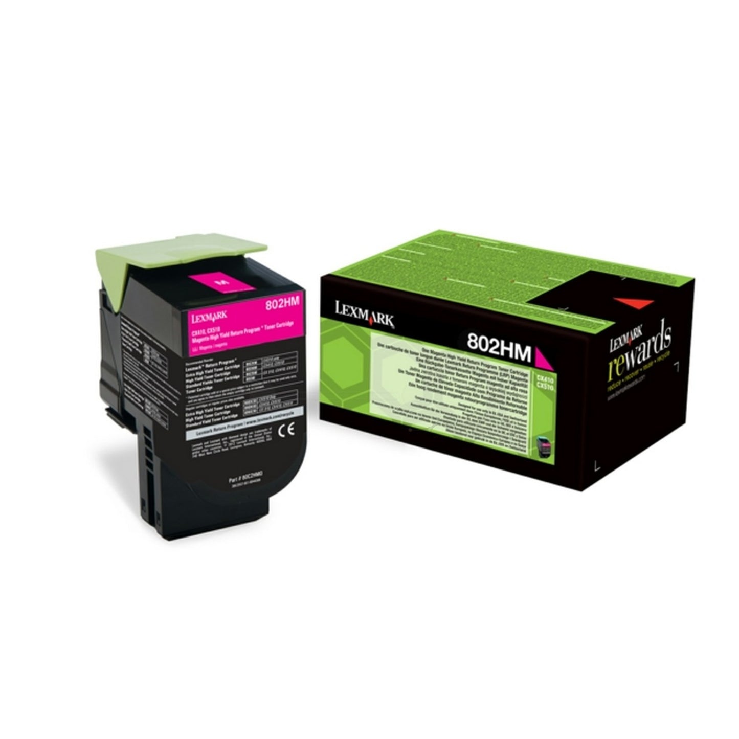 Toner d'origine Lexmark 80C2HME / 802HM - magenta