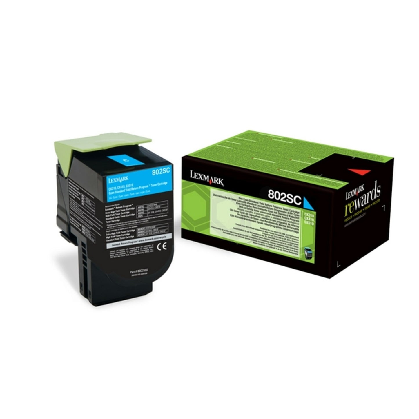 Toner d'origine Lexmark 80C2SCE / 802SC - cyan
