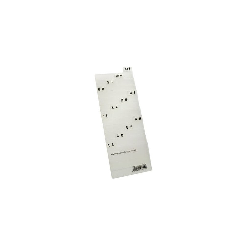 HAN Index alphabétique A-Z, PP, A8 paysage, translucide, 12