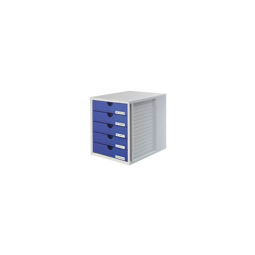HAN Module de classement SYSTEMBOX, 5 tiroirs, gris/bleu