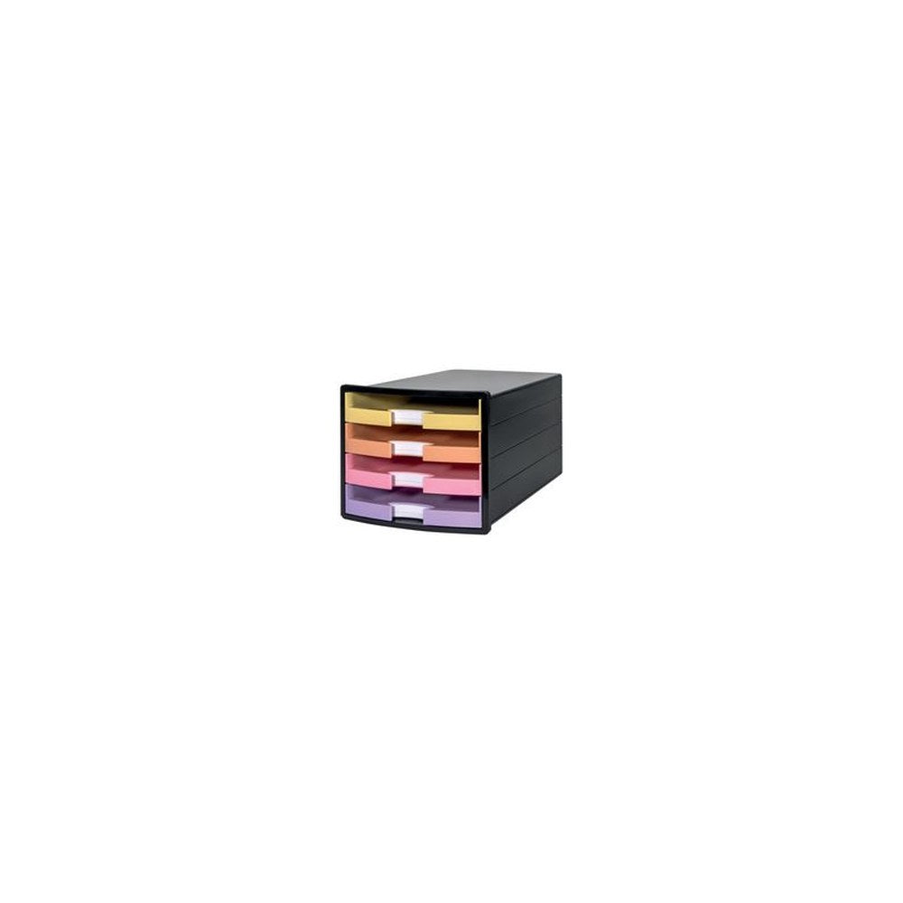 HAN Module de classement IMPULS, 4 tiroirs, noir/pastel