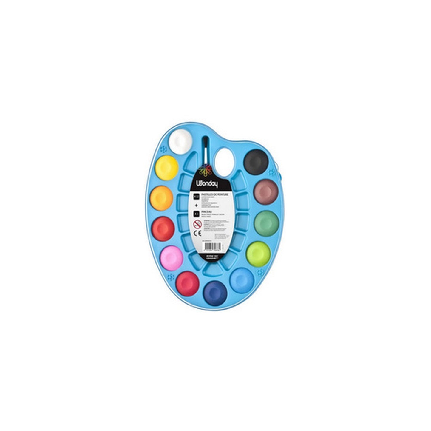 Wonday Boîte de pastilles de peinture, en palette,12 couleur