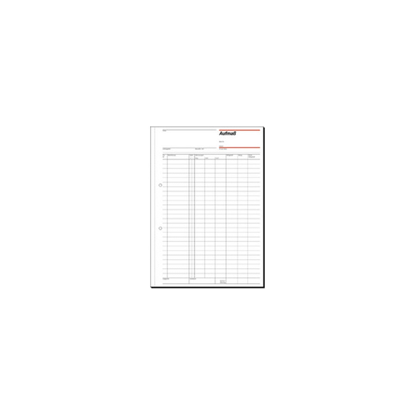 sigel Formularbuch "Aufmaßbuch", A4, 50 Blatt, Blaupapier