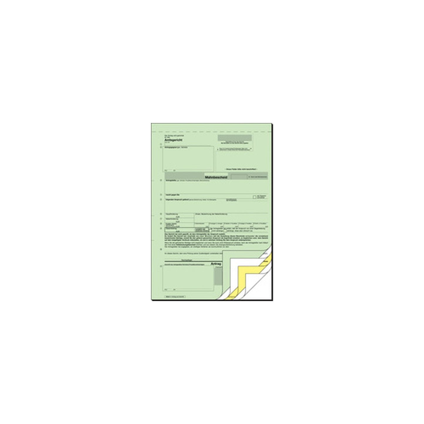 sigel Vordruck "Mahnbescheid", A4, SD, 2 x 2 Blatt x25