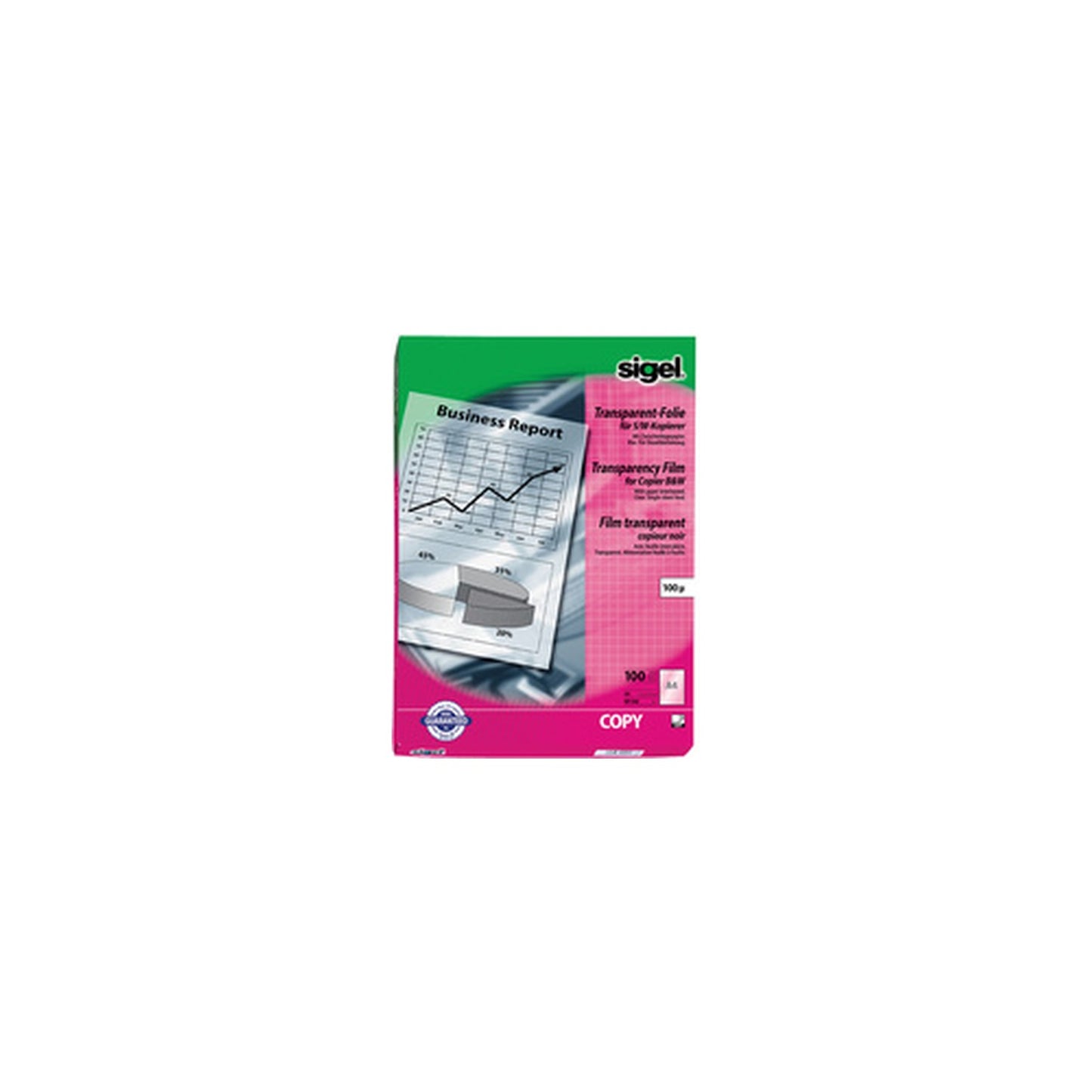 sigel Film pour copieurs noir/blanc, A4, transparent