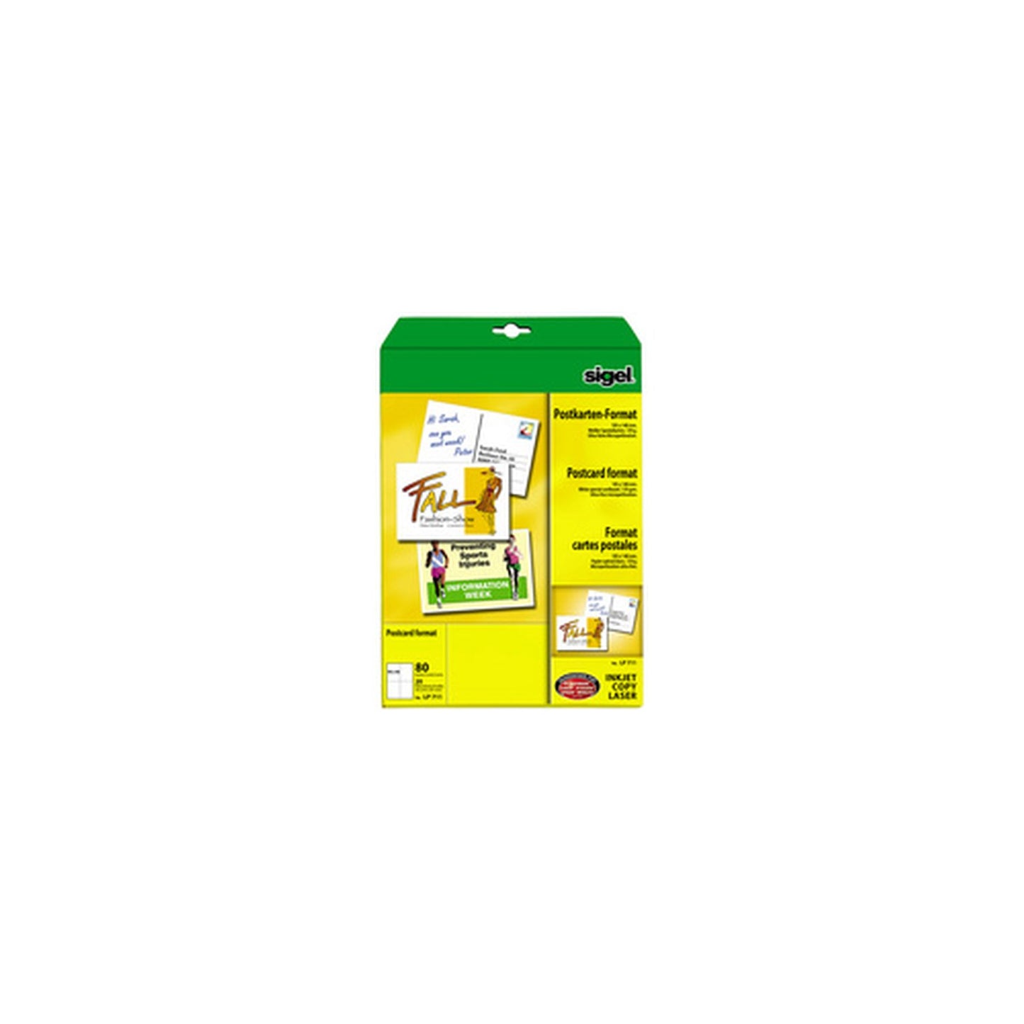 sigel cartes postales PC, A6, 185 g/m2, blanc