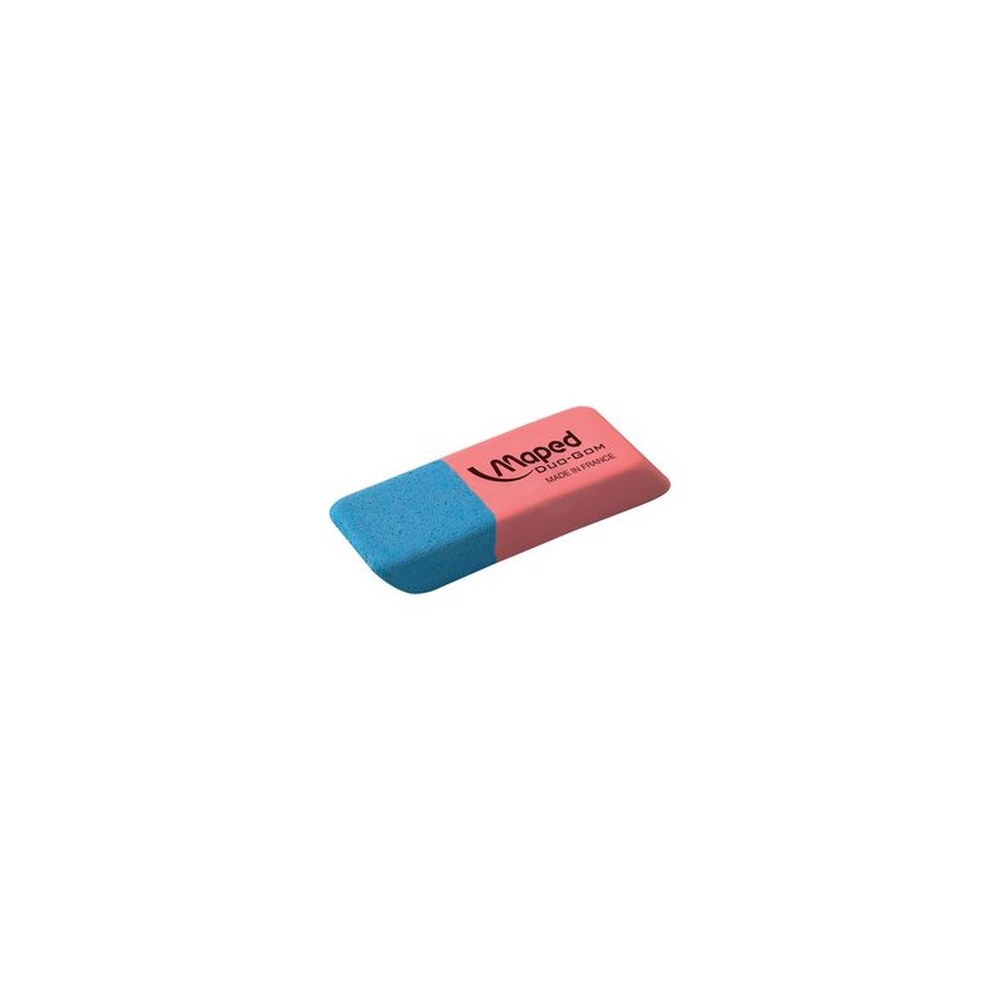 Maped Gomme en caoutchouc Duo-Gom, medium, bleu/rouge