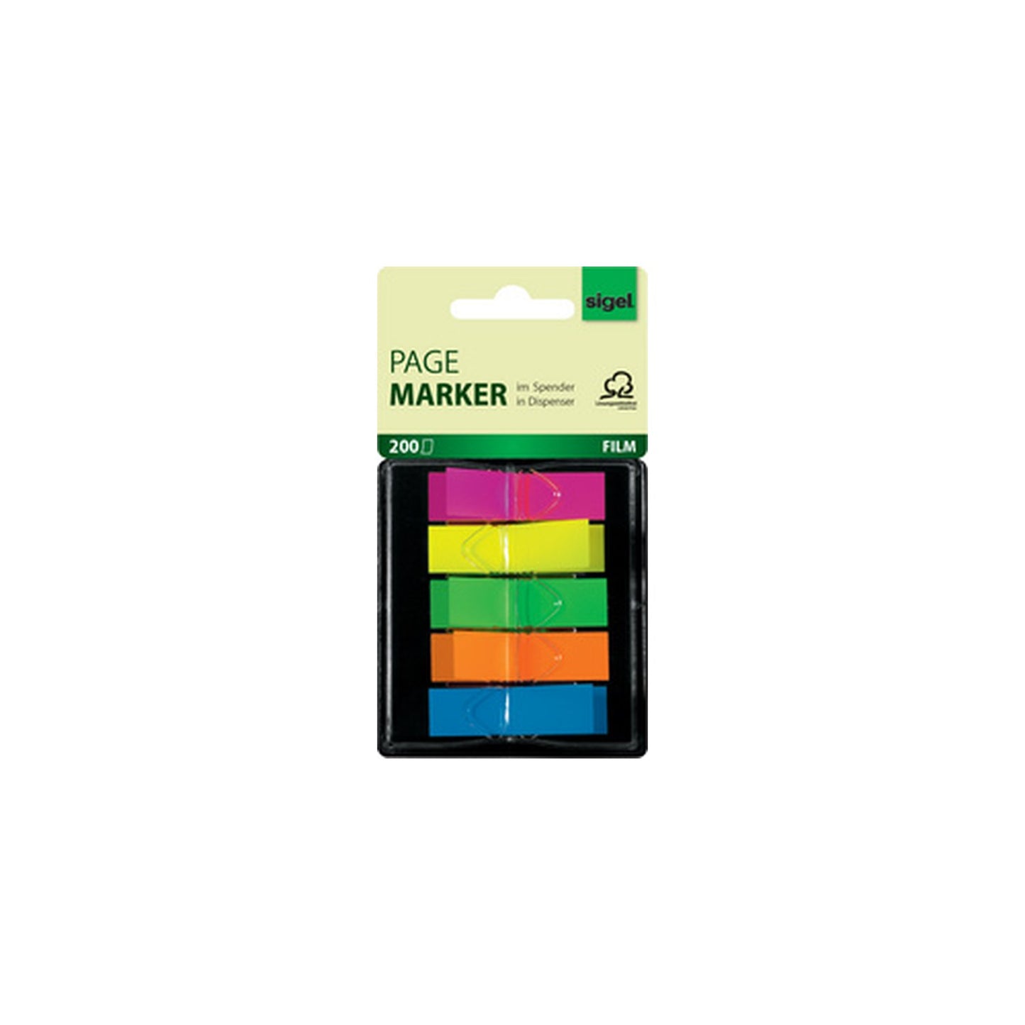 sigel Marque-page repositionnable "Z-Marker" film Neon Mini