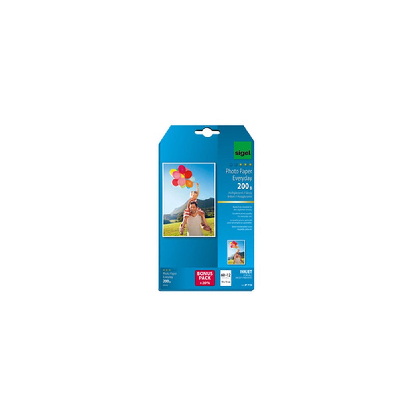 sigel Papier photo jet d'encre Everyday, 10 x 15 cm, blanc