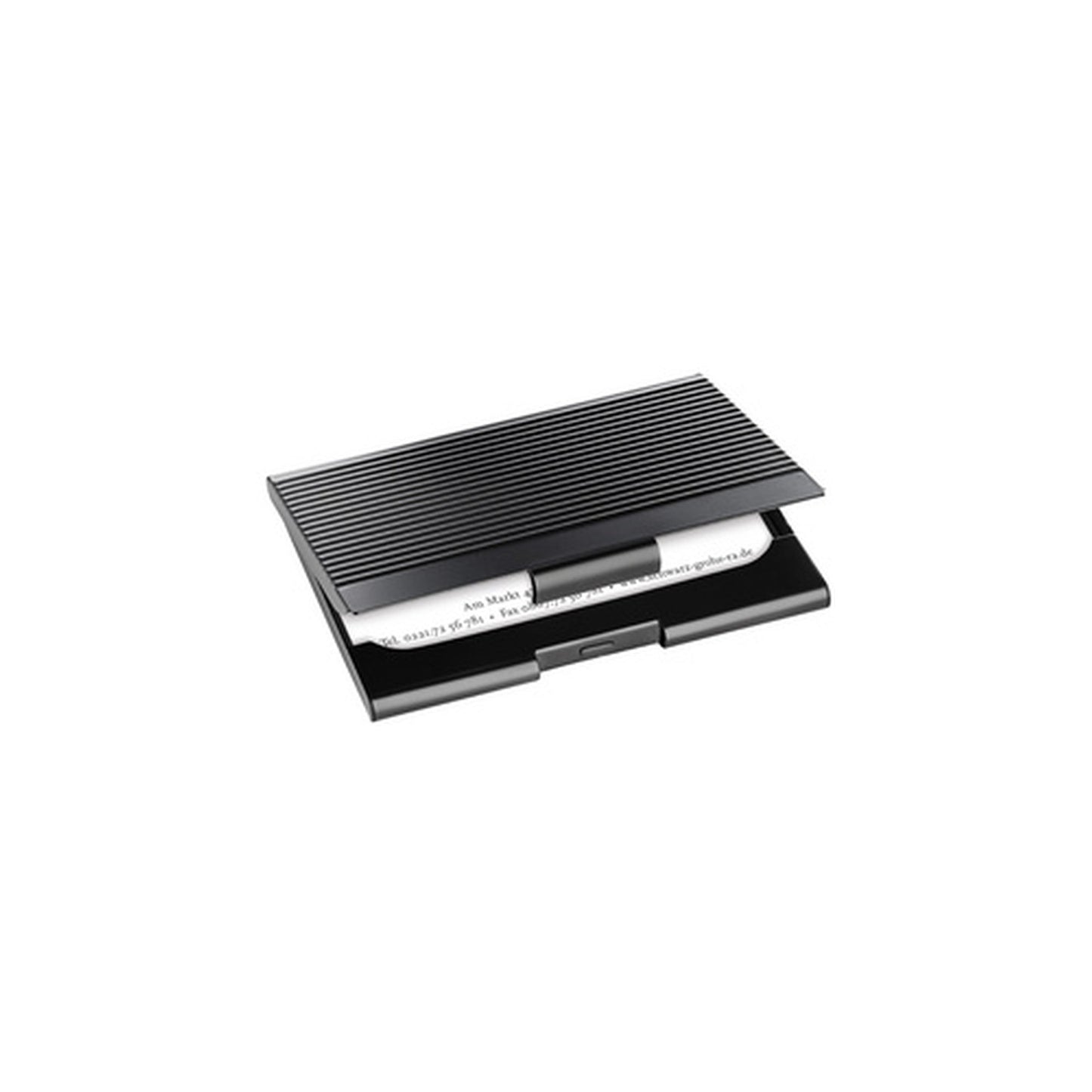 sigel Étui pour cartes de visite, métal, noir mat