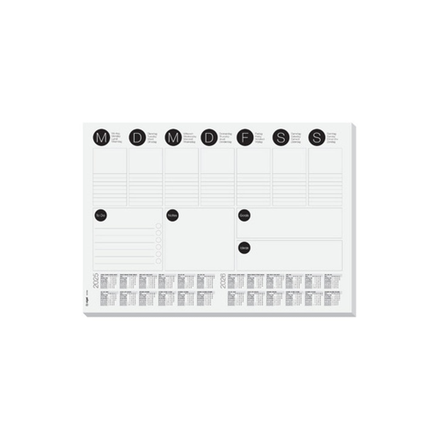 sigel Sous-main bloc papier, A3, noir/blanc