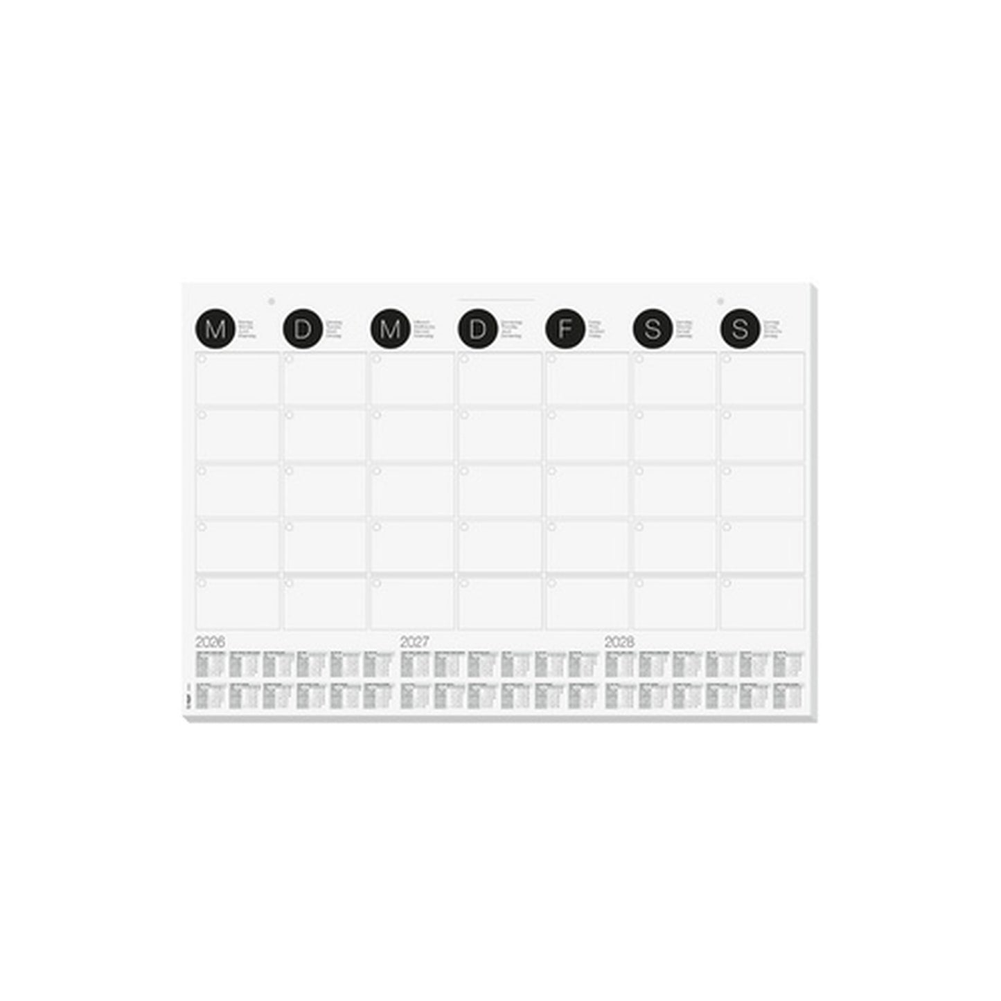 sigel Sous-main bloc papier / Calendrier mural, noir-blanc
