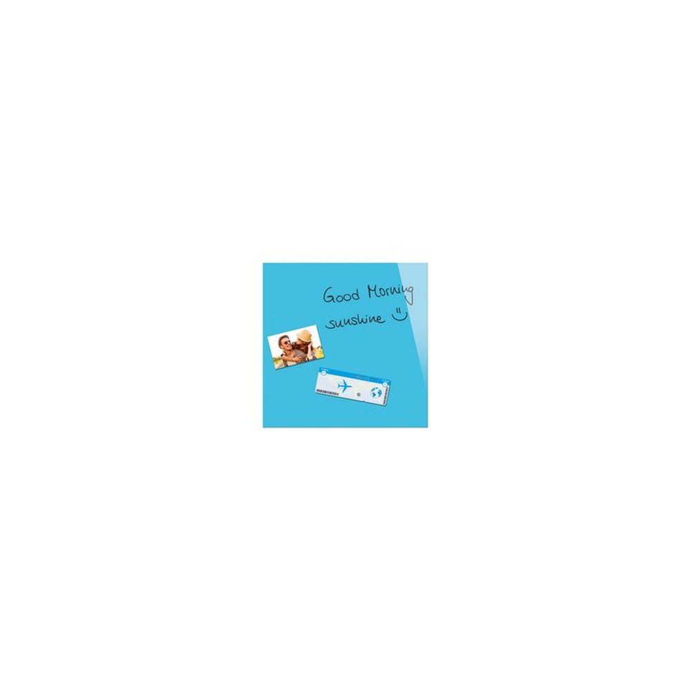 Be!Board Tableau magnétique en verre (L)450x(H)450 mm, bleu