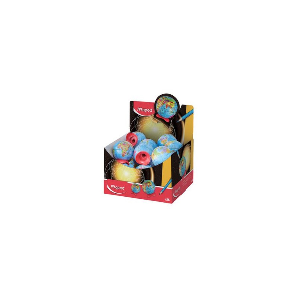 Maped Taille-crayons Globe, présentoir de 16 pièces x16