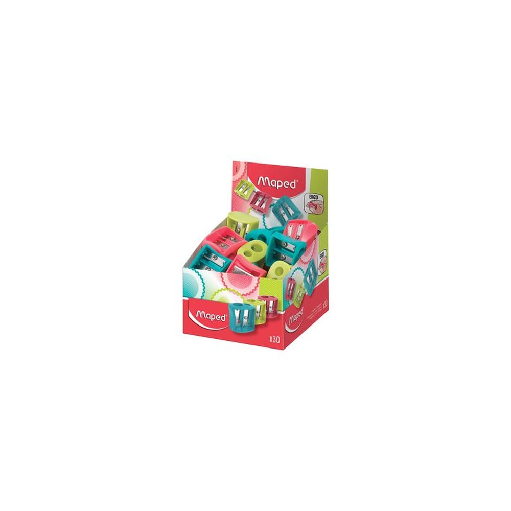 Maped Taille-crayon double Vivo, plastique, présentoir de 30 x30