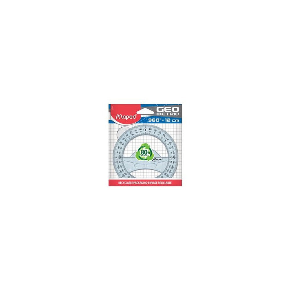 Maped Rapporteur Geometric 360 deg, 120 mm, en plastique