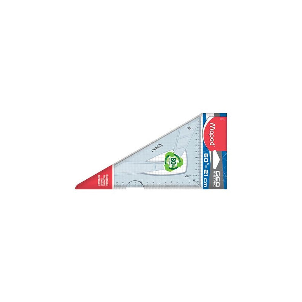 Maped Equerre Geometric 60 degrés, grand côté: 210 mm
