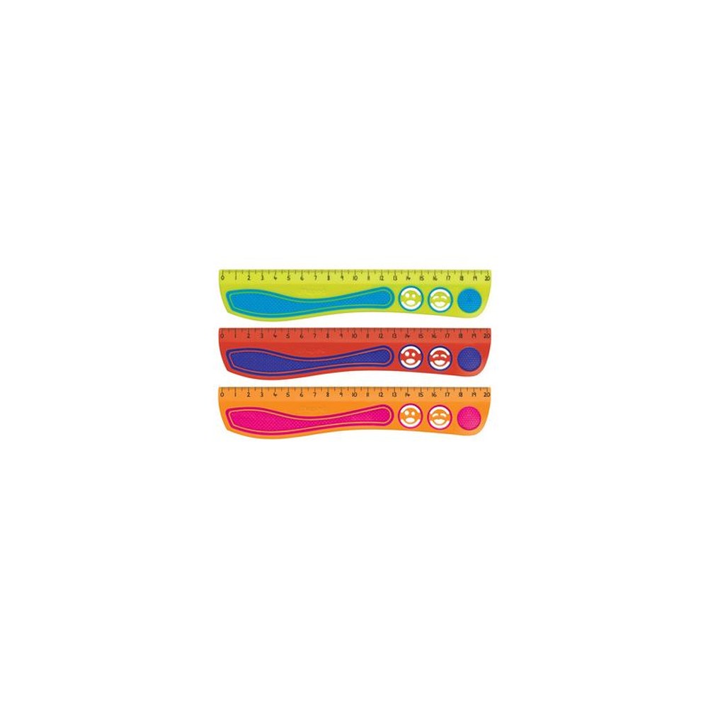 Maped Règle plate Kidy Grip, 200 mm, en plastique
