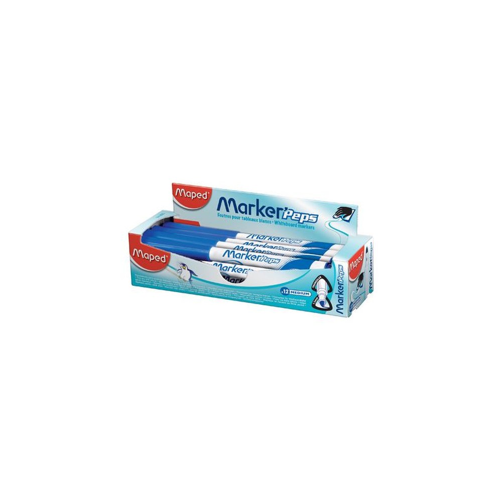 Maped Feutre pour tableau blanc Marker'Peps, bleu x12