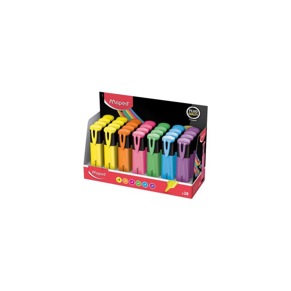 Maped Surligneur FLUO'PEPS Classic, présentoir de 28 pièces x28